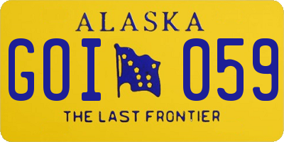 AK license plate GOI059