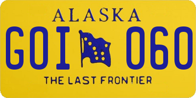 AK license plate GOI060