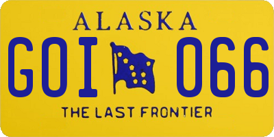 AK license plate GOI066