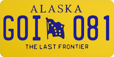 AK license plate GOI081