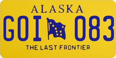 AK license plate GOI083