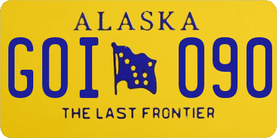 AK license plate GOI090