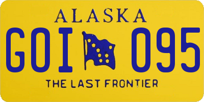 AK license plate GOI095