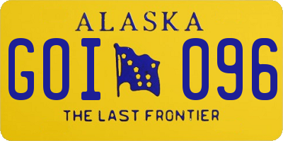 AK license plate GOI096