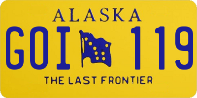 AK license plate GOI119