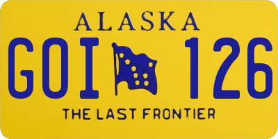AK license plate GOI126