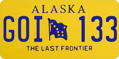 AK license plate GOI133