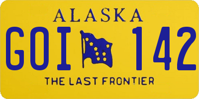 AK license plate GOI142