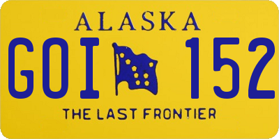 AK license plate GOI152