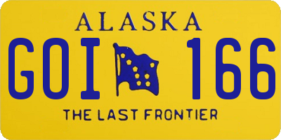 AK license plate GOI166