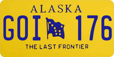 AK license plate GOI176