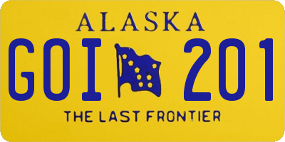 AK license plate GOI201
