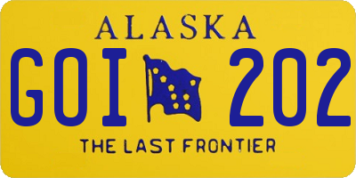 AK license plate GOI202