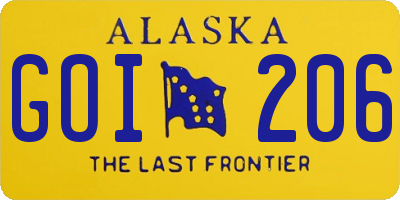 AK license plate GOI206