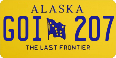 AK license plate GOI207