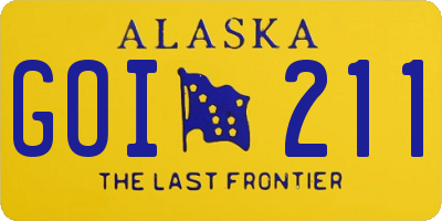 AK license plate GOI211