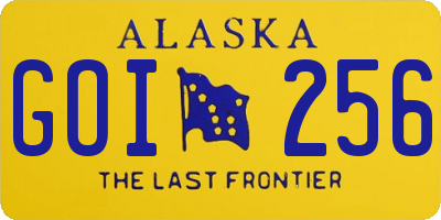 AK license plate GOI256