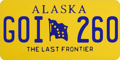 AK license plate GOI260