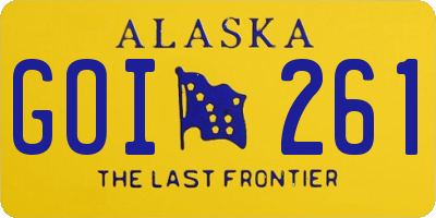 AK license plate GOI261