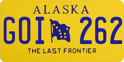 AK license plate GOI262