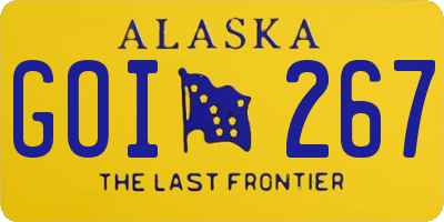 AK license plate GOI267