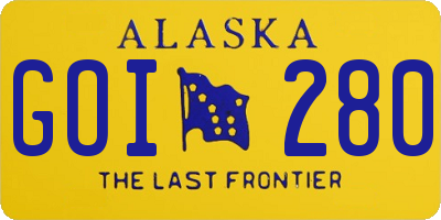 AK license plate GOI280