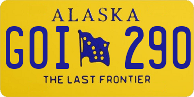 AK license plate GOI290