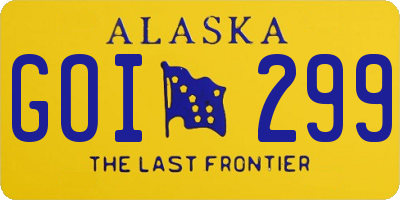 AK license plate GOI299