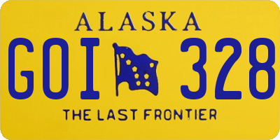 AK license plate GOI328