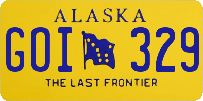 AK license plate GOI329
