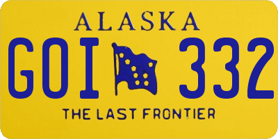 AK license plate GOI332