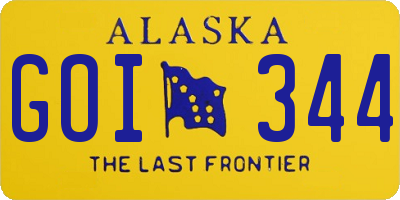 AK license plate GOI344