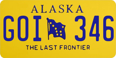 AK license plate GOI346