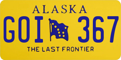 AK license plate GOI367