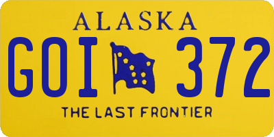 AK license plate GOI372