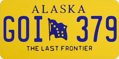 AK license plate GOI379