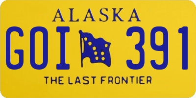 AK license plate GOI391
