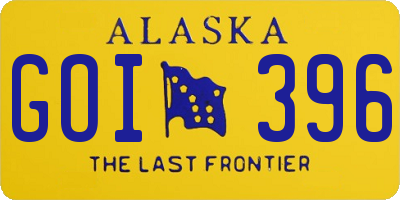 AK license plate GOI396