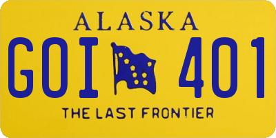 AK license plate GOI401