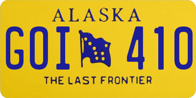 AK license plate GOI410