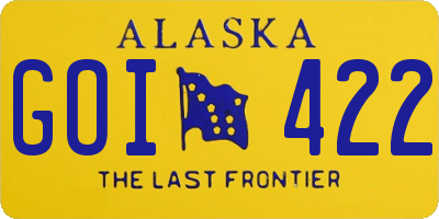 AK license plate GOI422