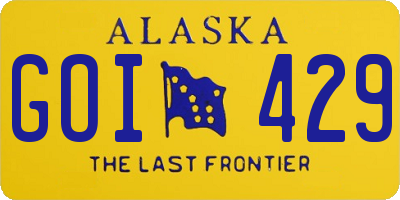AK license plate GOI429