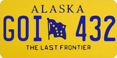 AK license plate GOI432