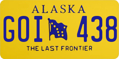 AK license plate GOI438
