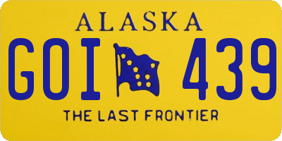 AK license plate GOI439