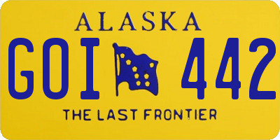 AK license plate GOI442
