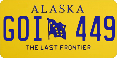 AK license plate GOI449