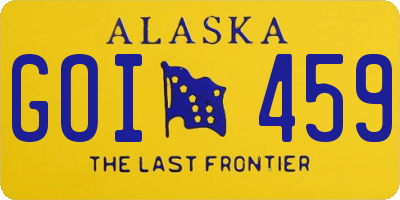 AK license plate GOI459