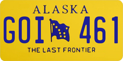 AK license plate GOI461