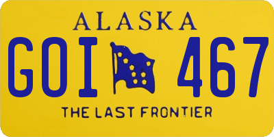 AK license plate GOI467